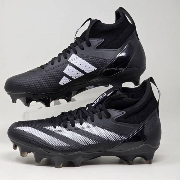 Adidas Adizero Impact Football Cleats Black White IE9661 Men’s Size 7 New - Picture 3 of 8